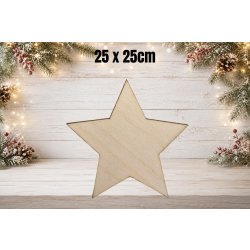 Gwiazdka 5-ramienna 2 25cm, gwiazdka 25cm, sklejka 3mm